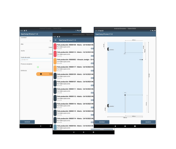 Pantallas de App OperCamp Automatizaciones